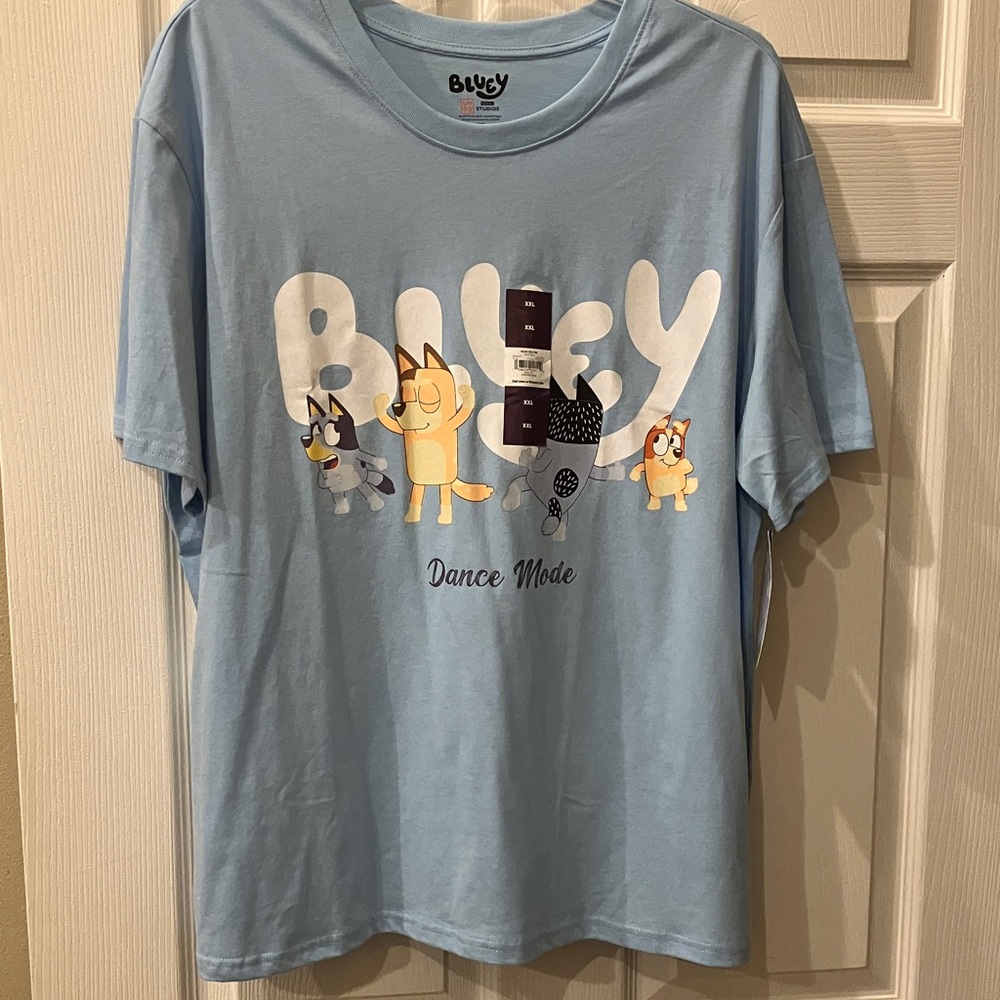 Blucy Women's 'Dance Mode' Short Sleeve Tee - Light Blue